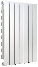 Radiatore acqua calda PRODIGE MODERN in alluminio 1 colonna, 7 elementi, interasse 800 mm, bianco