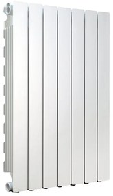 Radiatore acqua calda PRODIGE Modern in alluminio, 7 elementi interasse 80 cm, bianco