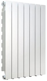 Radiatore acqua calda PRODIGE MODERN in alluminio, 7 elementi, interasse 800 mm, bianco