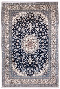 Nain Tappeto 300x200 Blu (Iran) Annodato A Mano