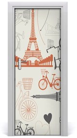 Sticker porta Simboli della Francia 75x205 cm