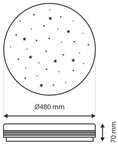 Plafoniera LED dimmerabile VENTA LED/36W/230V 2700-6500K + telecomando