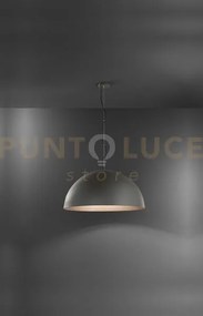 Steel sospensione in metallo grigio metallizzato e marrone metalliz...