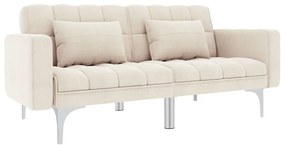 Divano Letto Crema İn Tessuto /