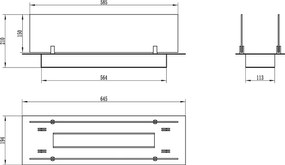 Bruciatore per camino a bioetanolo biocamino in acciaio con vetri da 65 cm