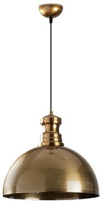 Lampadario dorato con paralume in metallo ø 40 cm Berceste – Opviq lights