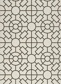 Osborne & Little Carta da parati Knot Garden - Linen/ Charcoal