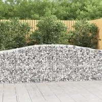 Cesti Gabbioni ad Arco 2 pz 400x50x80/100 cm Ferro Zincatocod mxl 100021