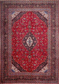 Kashan Tappeto persiano 410x300 Rosso (Iran) Annodato A Mano