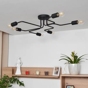 Lampadario a plafone LED TUBE 6xE27/15W/230V