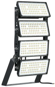 Faro Modulare LED 800W IP66, 167lm/W, No Flickering con driver Philips Colore  Bianco Naturale 4.000K, Scegli l'angolo di illuminazione 30°, Scegli le staffe dei moduli Orientabili