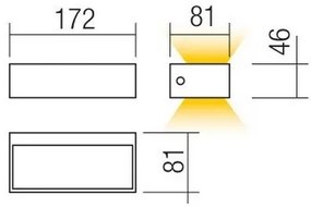Redo 90153 - Applique LED da esterno LAMPRIS 1xLED/9W/230V IP65