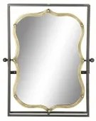 Specchio da parete DKD Home Decor Nero Metallo Dorato (51.5 x 12 x 65 cm)