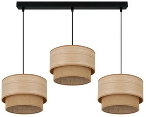 Brilagi - Lampadario a cavo MONTANA BOHO 3xE27/15W/230V marrone/nero