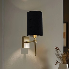 Argon Applique Azzi paralume in tessuto 1 luce nero