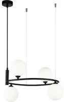 Lampada pendente Modern in Metallo Ring Nero