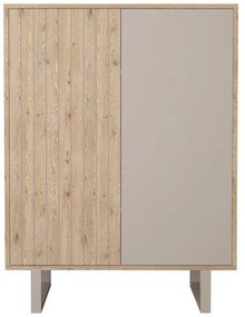 Mobile in rovere decorato in colore grigio-naturale 90x120 cm Millay - Marckeric