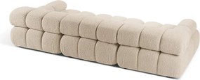 Divano componibile beige in tessuto bouclé 282 cm Bellis - Micadoni Home