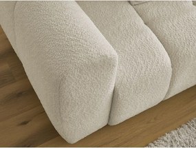 Divano angolare beige allungabile/con contenitore (con penisola a destra/con chaise lounge) con rivestimento in bouclé Roxelane – Bobochic Paris