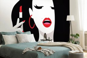 Carta da parati – Donna con rossetto