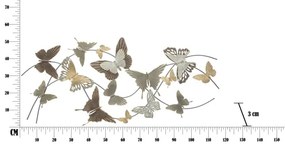 Pannello decorativo in ferro trama farfalle 118x3x52 cm Butterfly