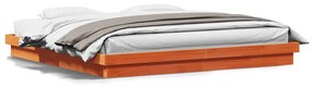 Giroletto Led Marrone Cera 200x200 Cm İn Legno Massello Di Pino /