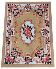 Bellissimo tappeto marrone chiaro con motivi floreali Larghezza: 120 cm | Lunghezza: 170 cm