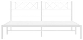 Giroletto con testiera metallo bianco 193x203 cm