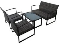 Salotto Oregon polyrattan 4 pezzi smontato