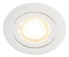 Set di 5 faretti da incasso bianchi con LED dimmerabile in 3 fasi - Mio
