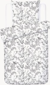 Set copripiumino in raso di cotone Colibri Floral, varie misure