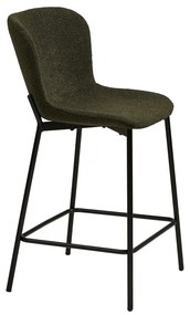 Sgabello da bar verde scuro imbottito (altezza della seduta 65 cm) Maceda – House Nordic