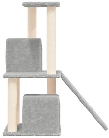 Albero per gatti con tiragraffi in sisal grigio chiaro 82 cm
