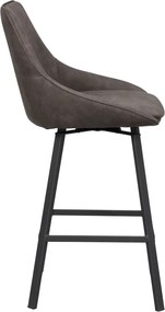 Sgabelli da bar grigi in set di 2 (altezza seduta 65 cm) Alison - Rowico