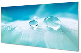 Quadro su vetro Macro gocce d'acqua 100x50 cm