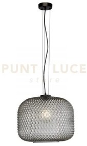 Lampadario a sospensione ashford sferica fume' 1 luce attacco e27 4...