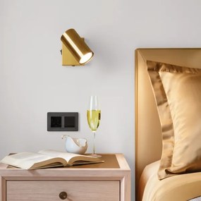 Globo 57911-1GO - Faretto da parete ROBBY 1xGU10/25W/230V oro