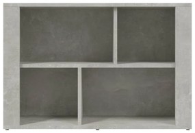 Credenza grigio cemento 80x30x54 cm in legno multistrato