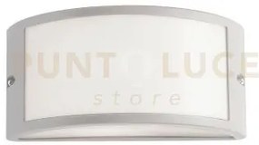 Applique austin bianca 1 luce attacco e27 ip54 25x13x12cm in alluminio