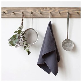 Strofinaccio in lino grigio scuro , 65 x 45 cm Dark Grey - Linen Tales