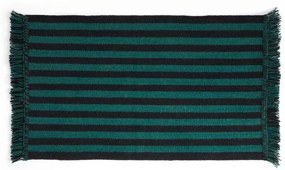 Stripes and Stripes Wool Rug 95x52 Green - HAY