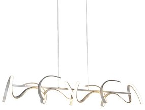 Lampada a sospensione di design argento dimmerabile con LED - Krisscross