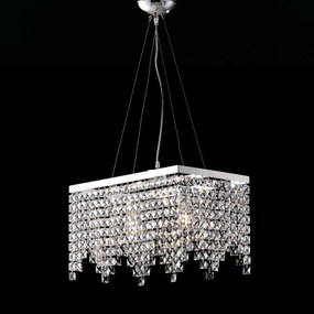 Bonetti Illumina Sospensione in ottone e ferro cromato 2 luci con strass