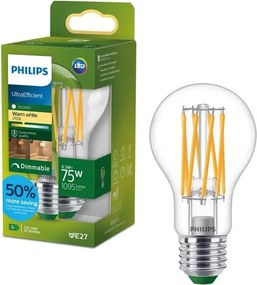 Lampadina LED dimmerabile ULTRAEFFICIENT VINTAGE Philips A60 E27/5,2W/230V 2700K