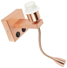 Lampada da parete moderna in rame con braccio flessibile - Brescia Combi