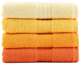 Set di 4 asciugamani in cotone Daisy, 50 x 90 cm Rainbow - Foutastic