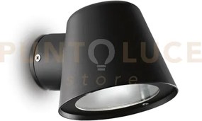 Gas applique estreno ip43 1 luce attacco gu10 nero