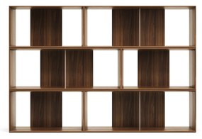 Kave Home - Set Litto di 6 ripiani modulari impiallacciati noce 168 x 114 cm