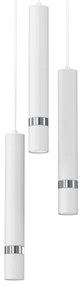 Lampadario a sospensione con filo JOKER 3xGU10/8W/230V bianco/cromo lucido