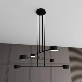Lampadario a Sospensione in Acciaio GX53 MODUS 6 Nero 6xGX53 Colore del corpo Nero